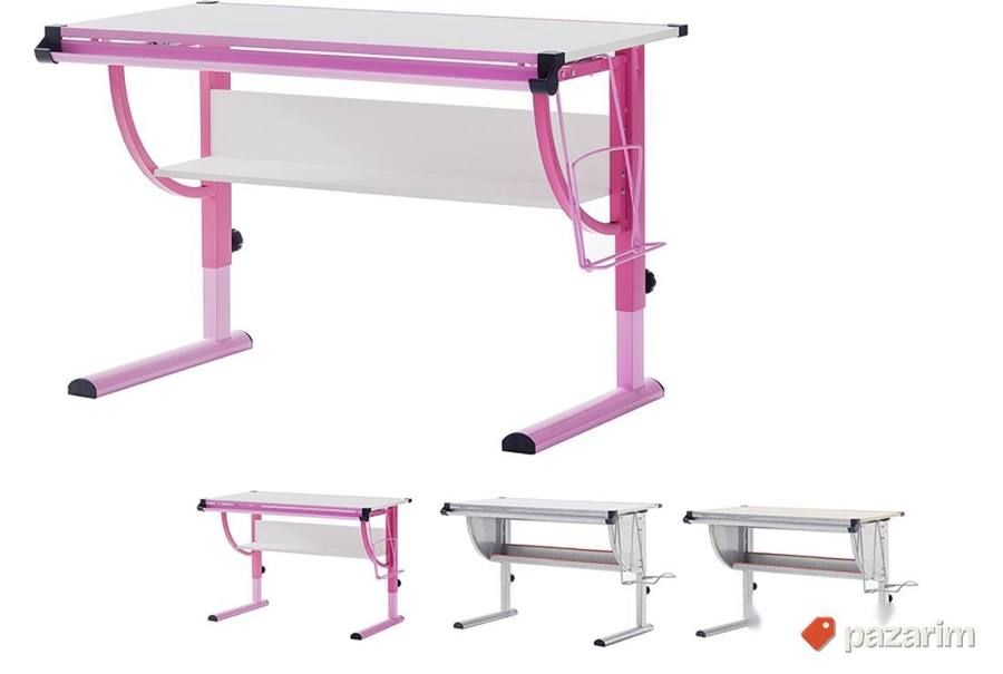 Radni Sto Pink/Roze 118x62-93x60cm Robas Lund 6