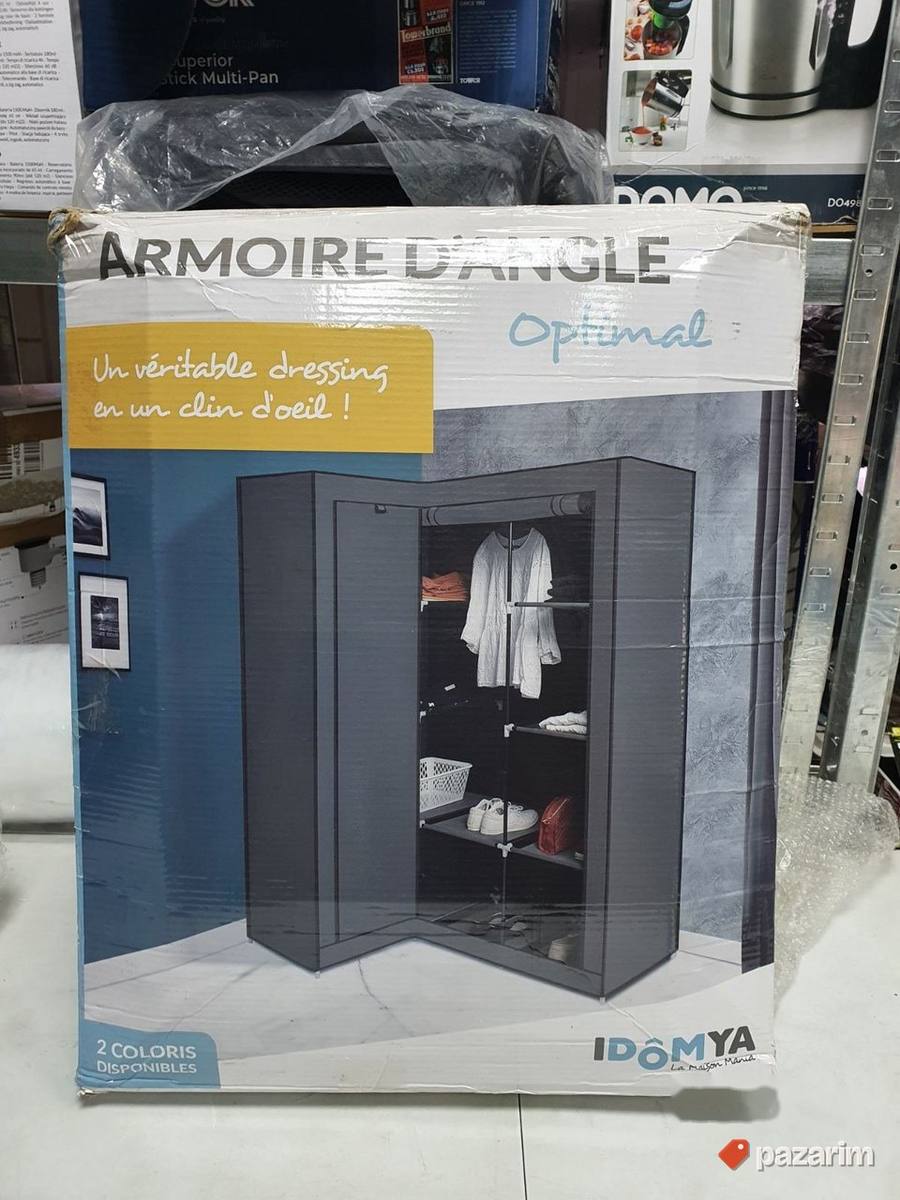 Modularni Orman Ugaoni 128/85x45xV166cm Crni Idomya 5