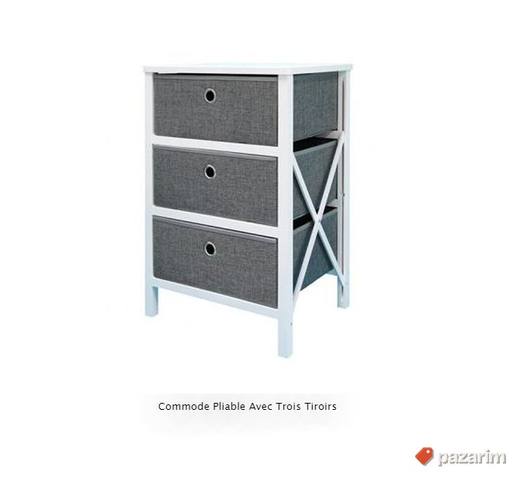 Komoda sa 3 Fioke 32xSirina41xV61cm Belo/Sivo Casame