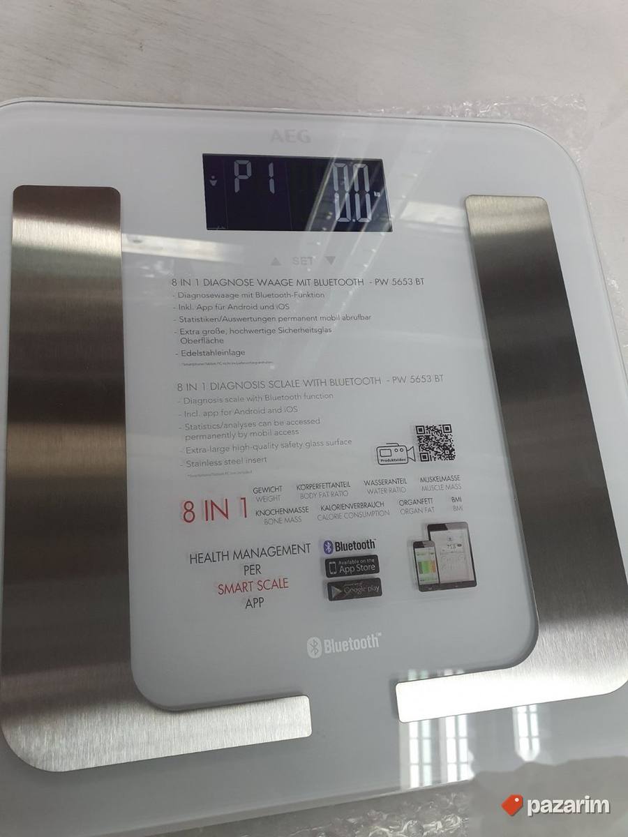 Bluetooth Vaga 8u1 Staklo-Metal do 150kg - Aeg 8