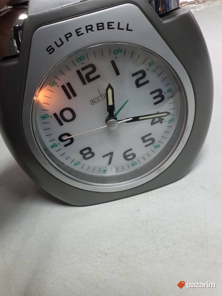 Sat- Budilnik 148x143x78mm Sivi - Acctim 2