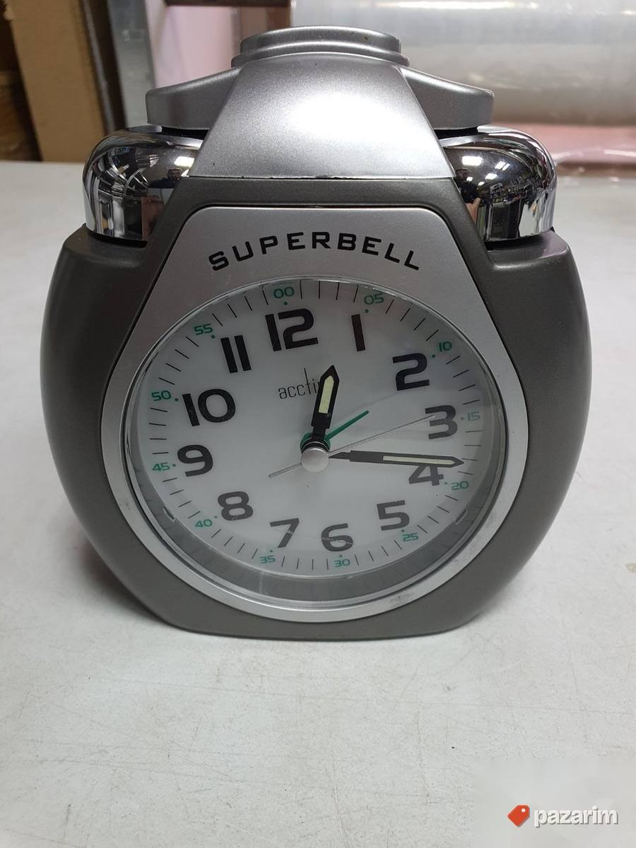 Sat- Budilnik 148x143x78mm Sivi - Acctim 7