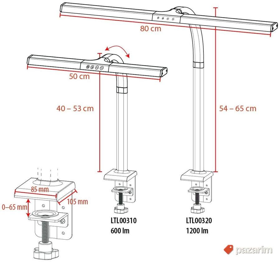 Fleksibilna led Lampa za radni sto 80cm - FeinTech 5