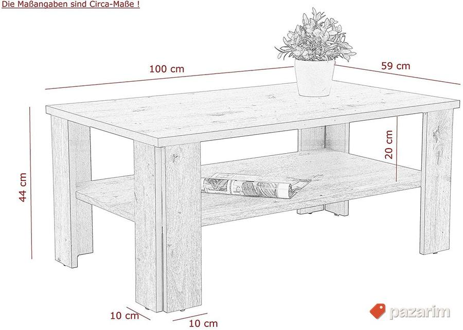 Klub sto 100x59cm - Enzo 2