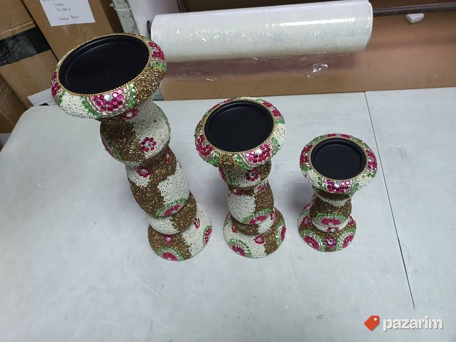 Set tri dekorativna stalka za svece - Boza 4