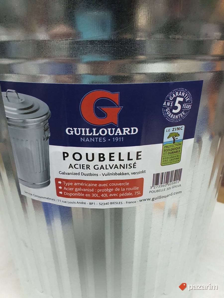 Kanta od pocinkovanog celika 30l - Guillouard 8