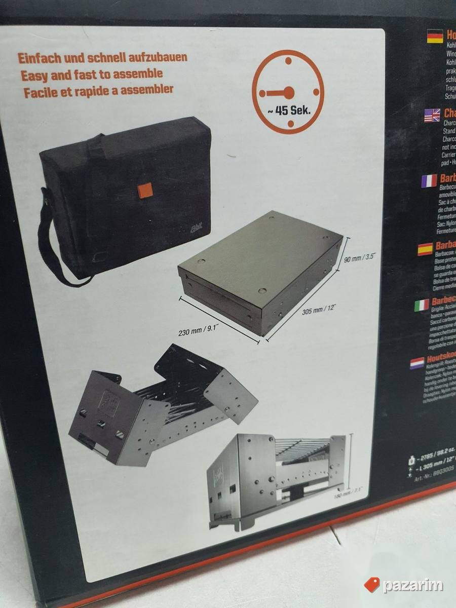 Sklopivi prenosni rostilj za kampovanje - Esbit 7