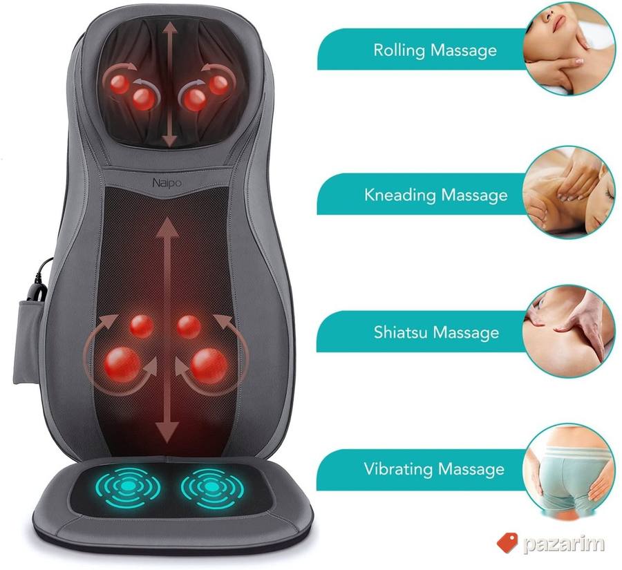 Masazer Shiatsu celo telo sa 8 kugli - Naipo MGM-C11C 2