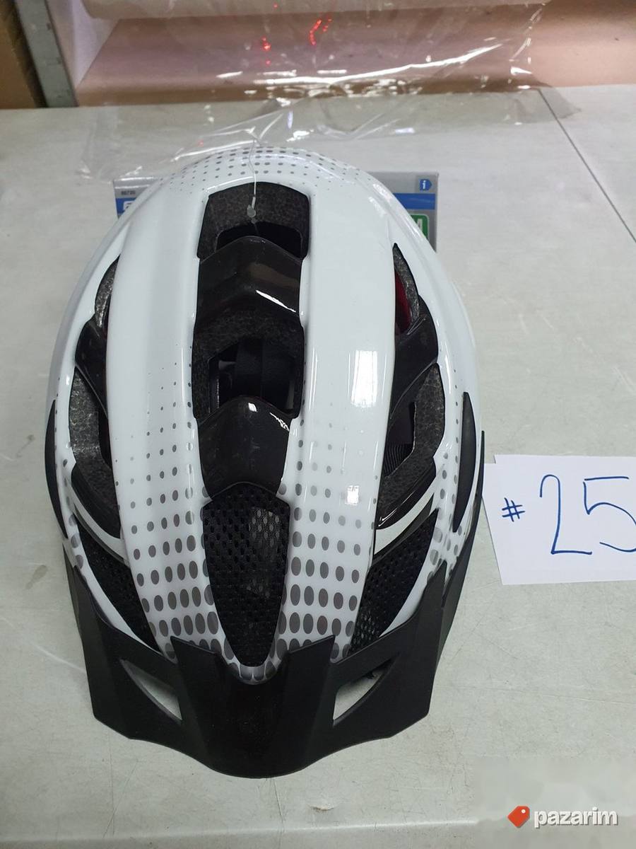 Kaciga za Biciklizam Precnik 52-59cm - Crno - Bela 2