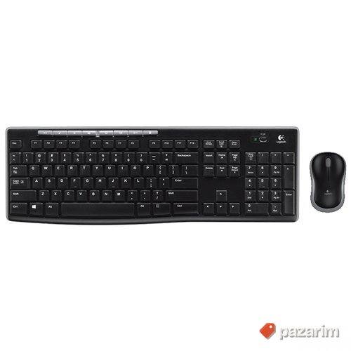 LOGITECH Bežična tastatura i miš MK270 US (Crna) 920-004508