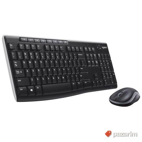 LOGITECH Bežična tastatura i miš MK270 DEU (Crna) 920-004508