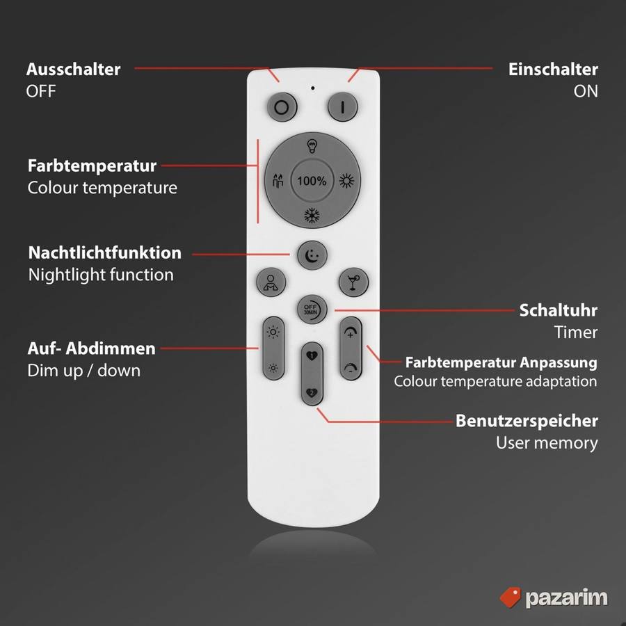 Led Plafonjera daljinski + wi-fi - Briloner 5