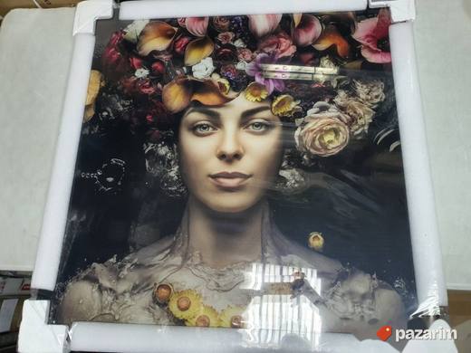 Dekorativna slika Picture Glass Flower Art Lady Kare design