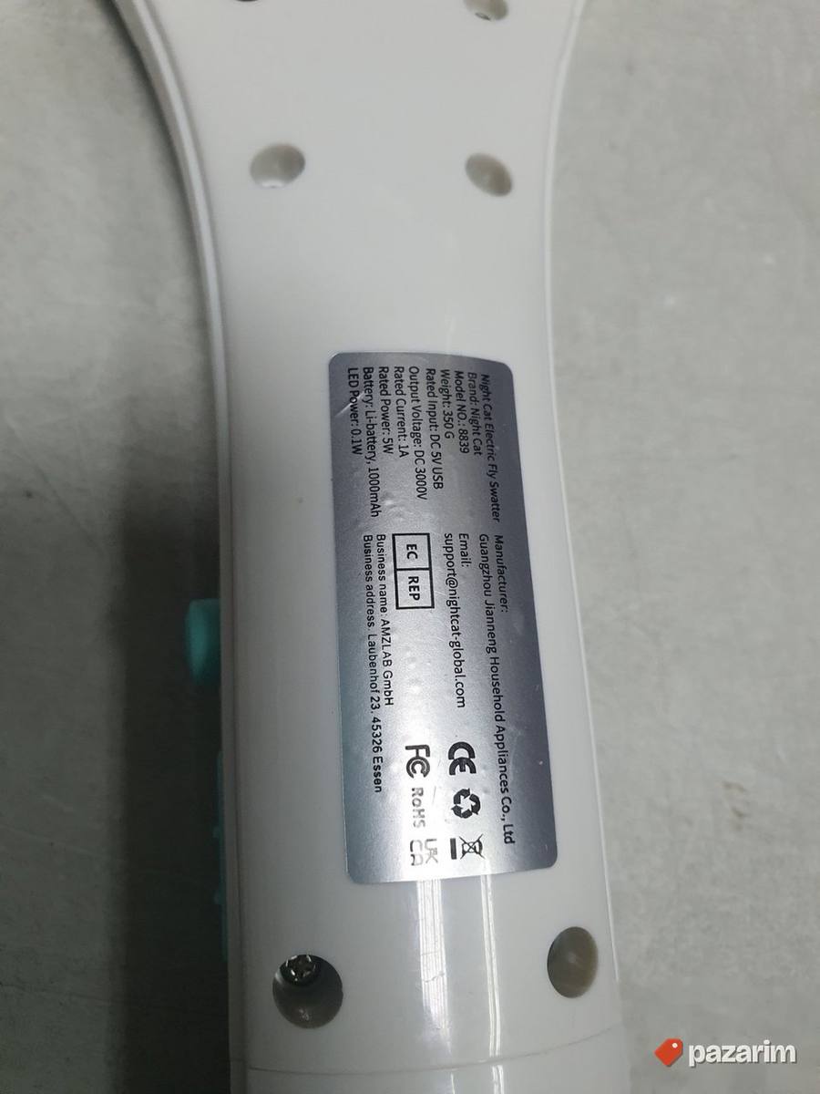 2u1 Reket za komarace + LED Lampa reket za muve i insekte 5