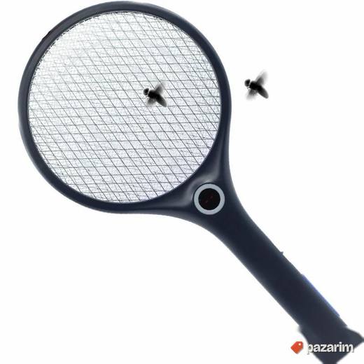 2u1 Reket za komarace muve insekte + LED Lampa