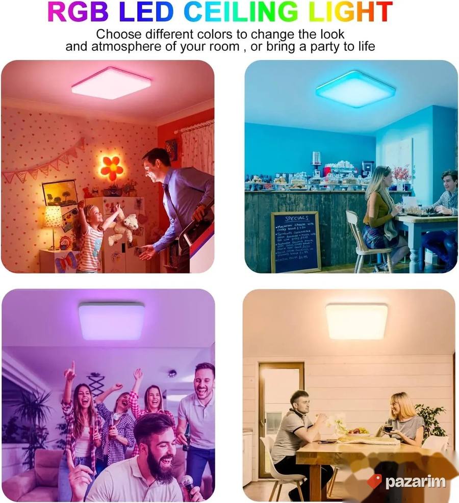 Led Rgb Plafonjera sa Daljincem - LEOEU 4