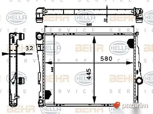 Hladnjak za BMW BEHR HELLA SERVICE 8MK 376 716-244 1