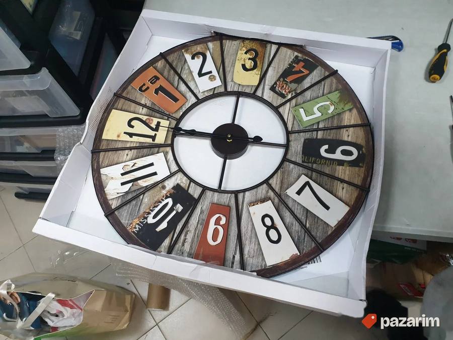Retro Industrijski sat 60cm - Emotion 6