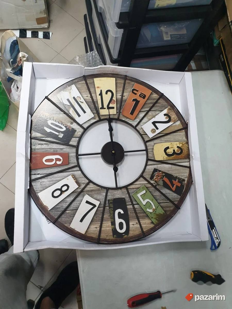 Retro Industrijski sat 60cm - Emotion 7