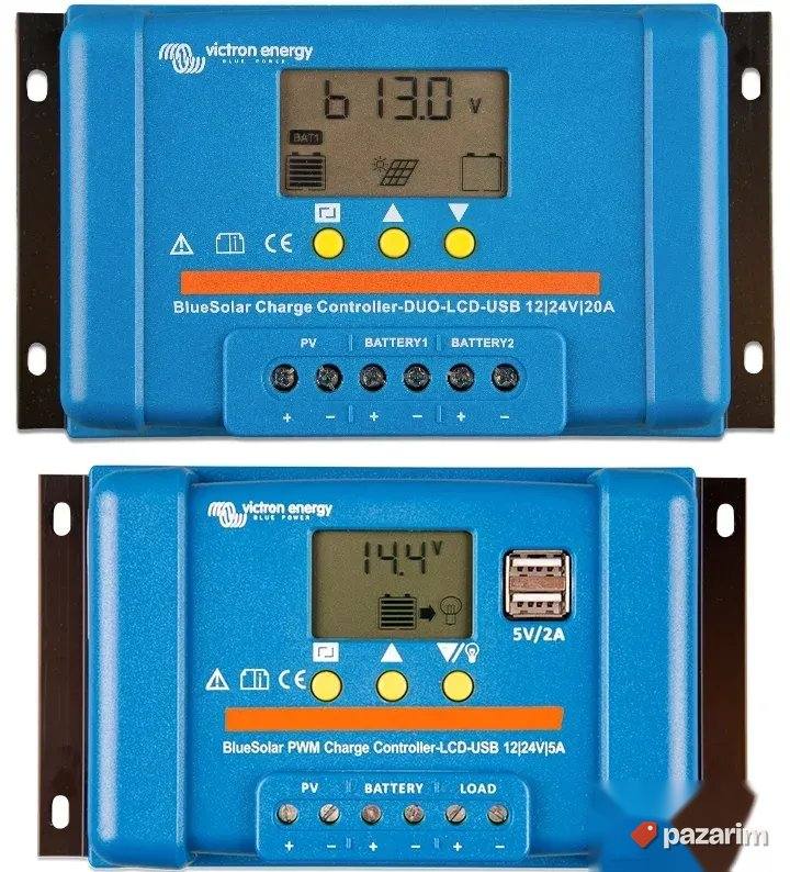Regulator kontroler Victron BLUESOLAR PWM-LCD&USB 12/24V 10A 1