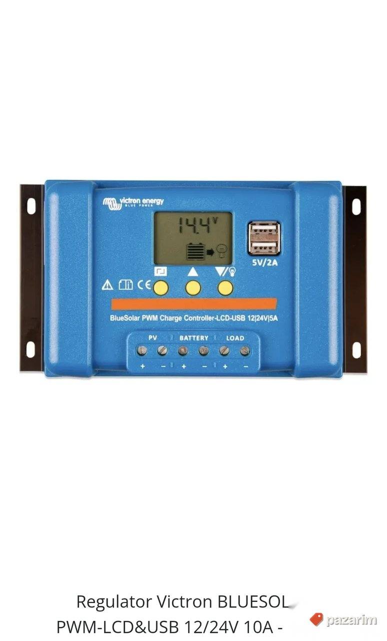 Regulator kontroler Victron BLUESOLAR PWM-LCD&USB 12/24V 10A 3