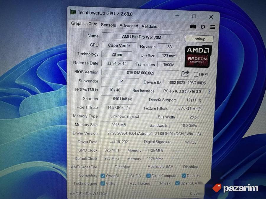 HP ZBOOK G3/15.6 FHD IPS/I7-6700HQ/16/512/ATI FirePro W5170M 3