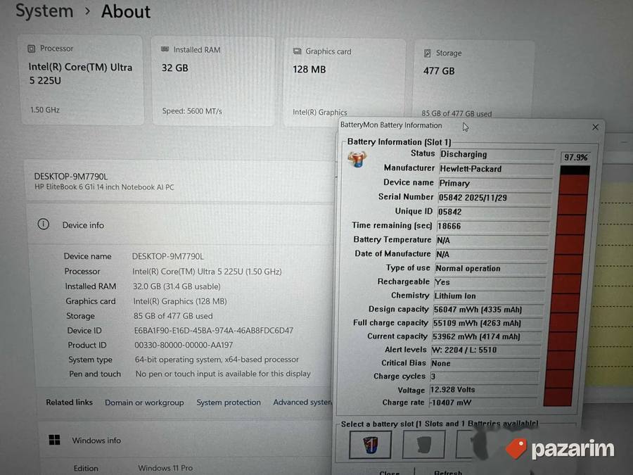 HP Elitebook 6 G1a 14/14.0/ULTRA 5 225U/32GB DDR5/512 2