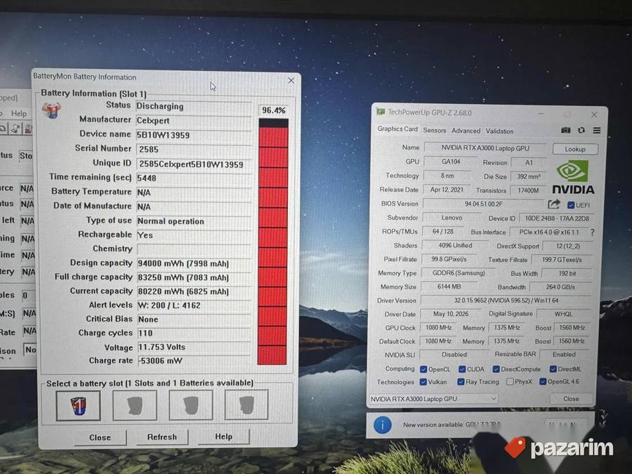 LENOVO Thinkpad P15/15.6 IPS/I7-11850H/32GB/512/RTX A3000 6G 3