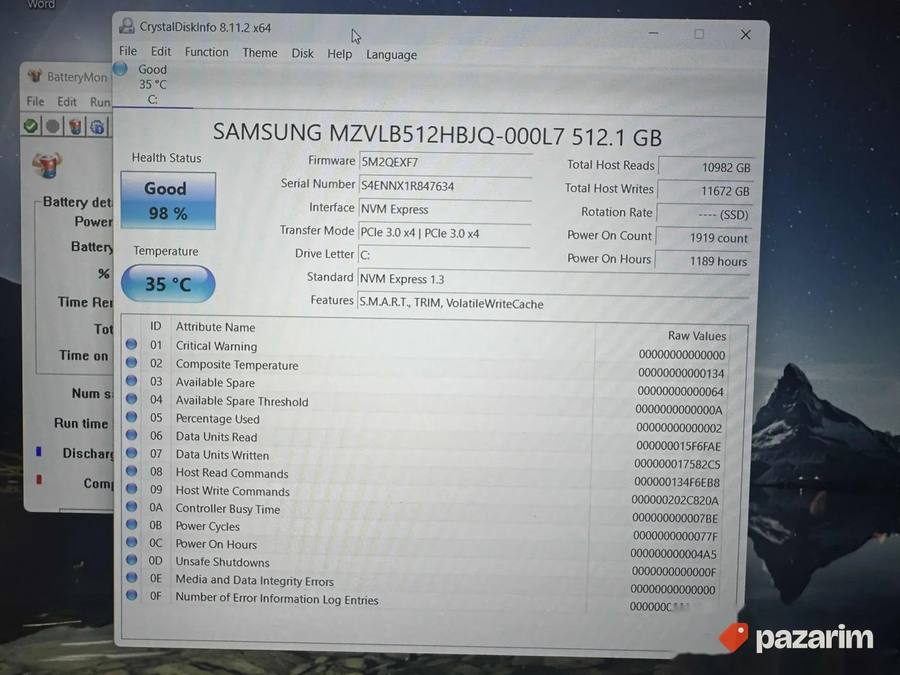 LENOVO Thinkpad P15/15.6 IPS/I7-11850H/32GB/512/RTX A3000 6G 4