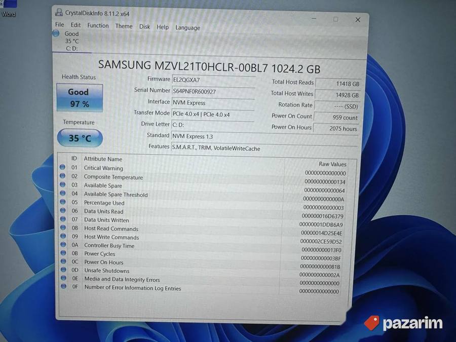 LENOVO Thinkpad T15G/15.6 IPS/I7-11850H/32/1TB/RTX 3070 8GB 4