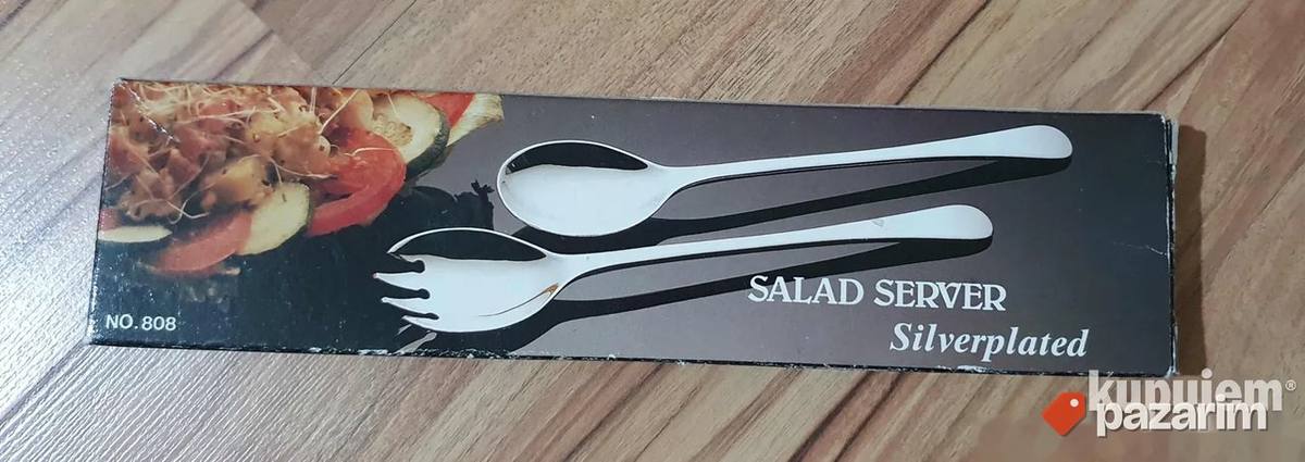 Set za serviranje salate presvučenim slojem srebra UVOZ 1
