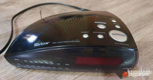 Tevion MW/UKW radio budilnik UVOZ