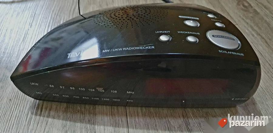 Tevion MW/UKW radio budilnik UVOZ 2