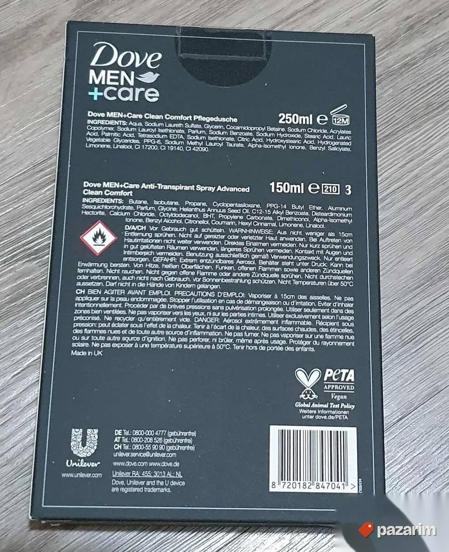 NOV set Dove Men + care (3u1 gel za tuširanje i dezodorans) 2