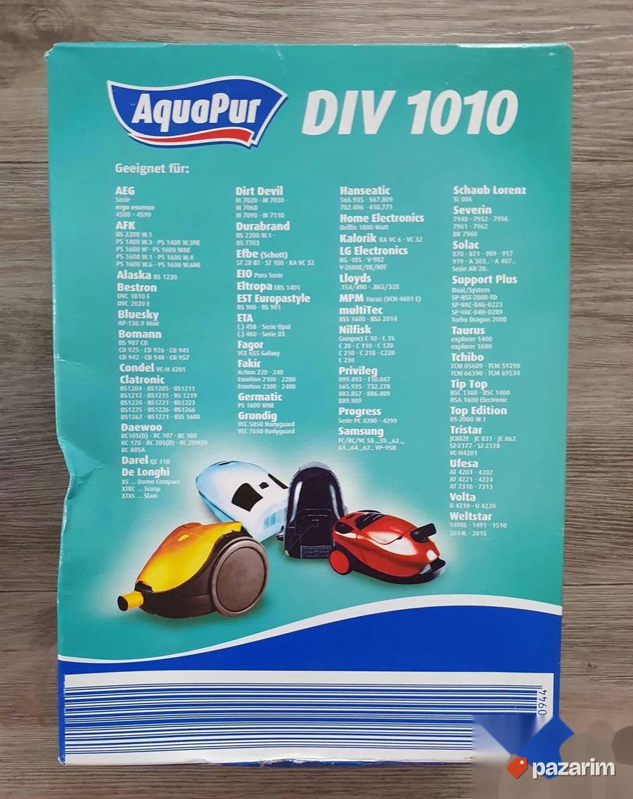 AquaPur DIV 1010 Univerzalne kese za usisivač 2