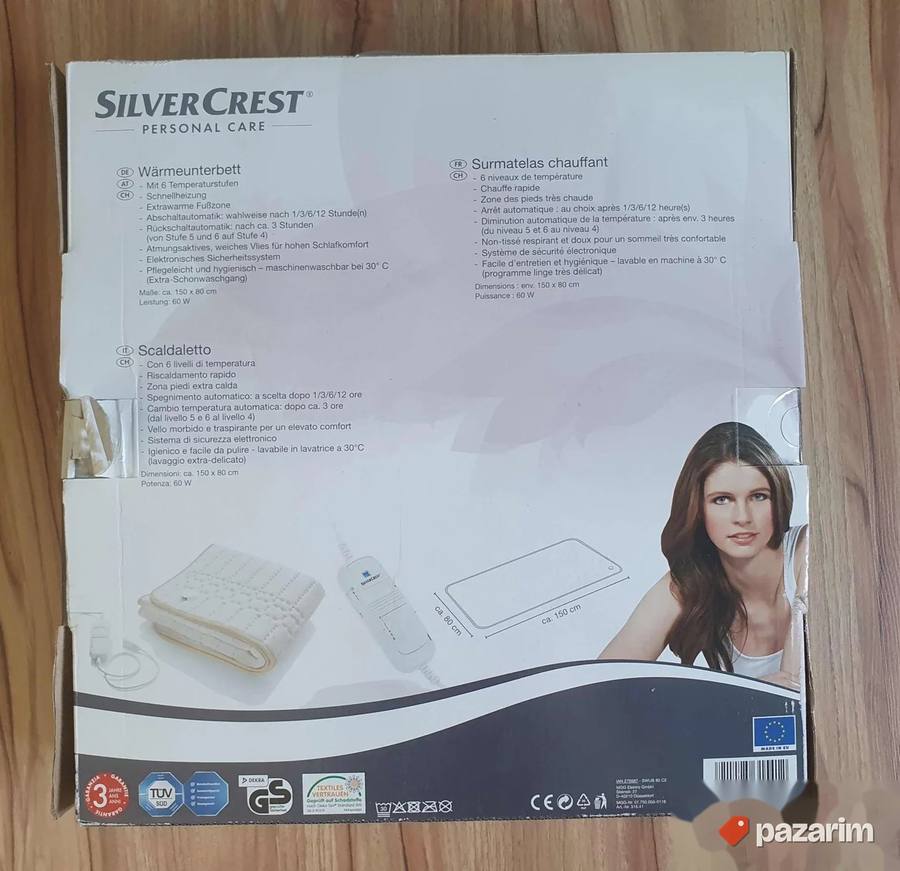 Električni grejač za krevet SilverCrest, novo 2