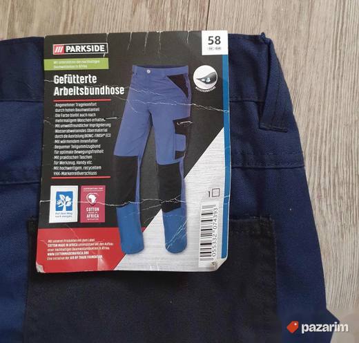 Nove zimske termo radne pantalone Parkside broj 58