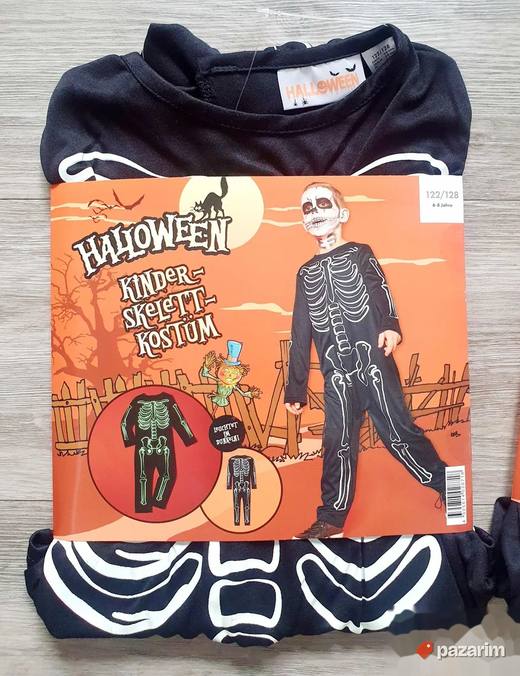 Nov dečiji halloween kostim kostur svetli u mraku6-8 godina