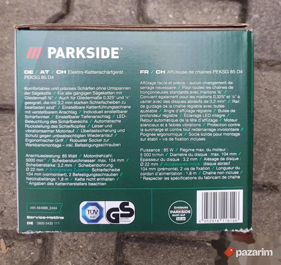 Novo! Parkside oštrač lanaca 8