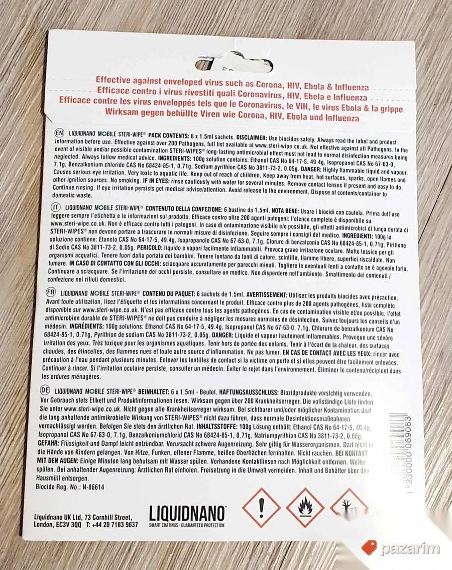 Nove Liquidnano dezinfekcione maramice za telefon 6 kom 2