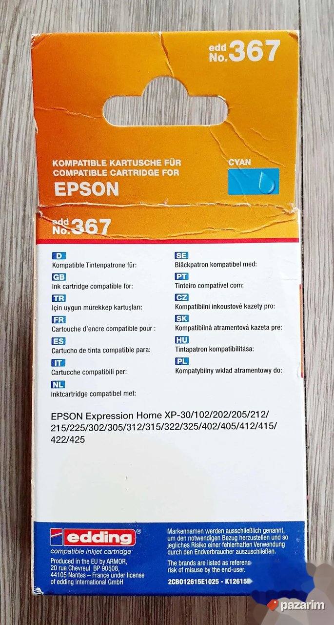 Edding 367 xl cyan patrona za EPSON 3