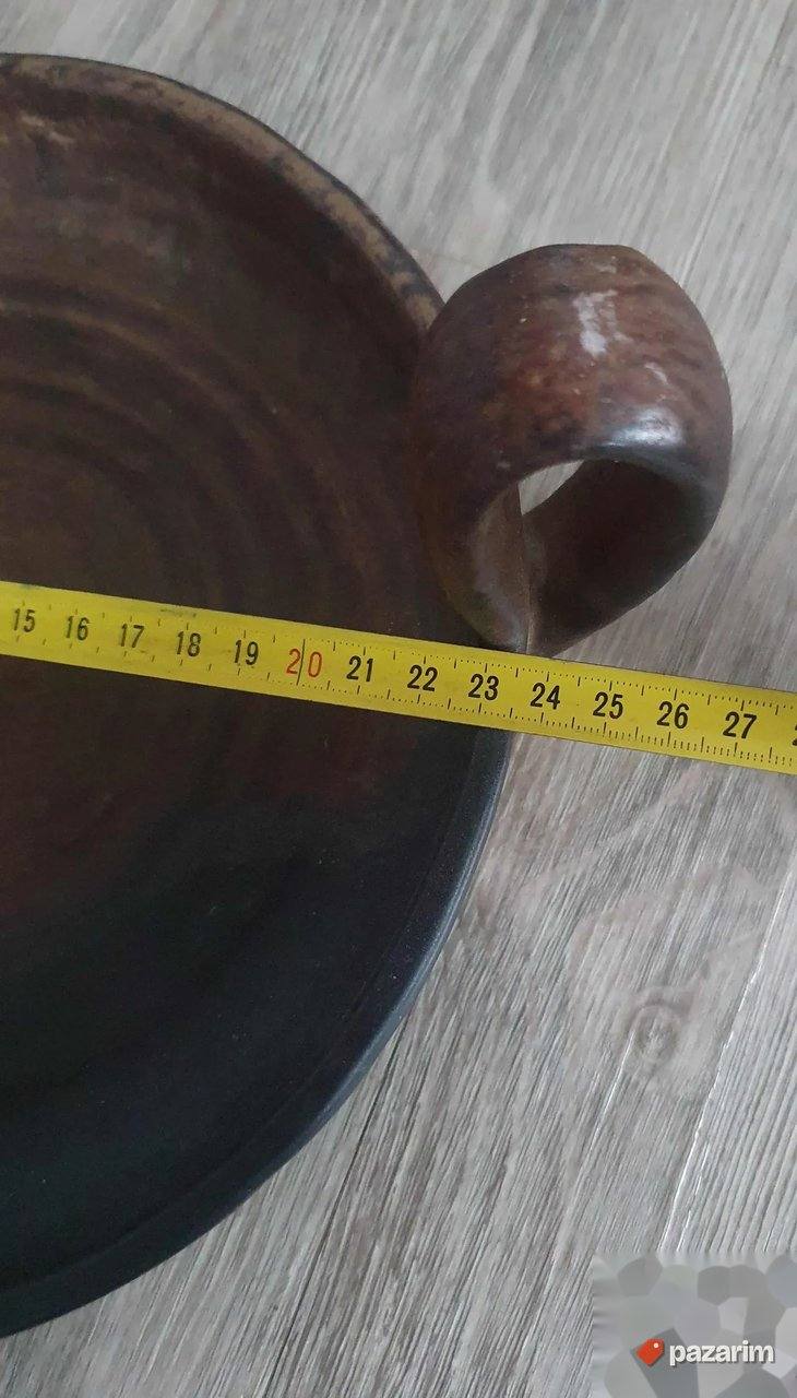 Ručno rađeni keramički tiganj rustični, unikatan 5