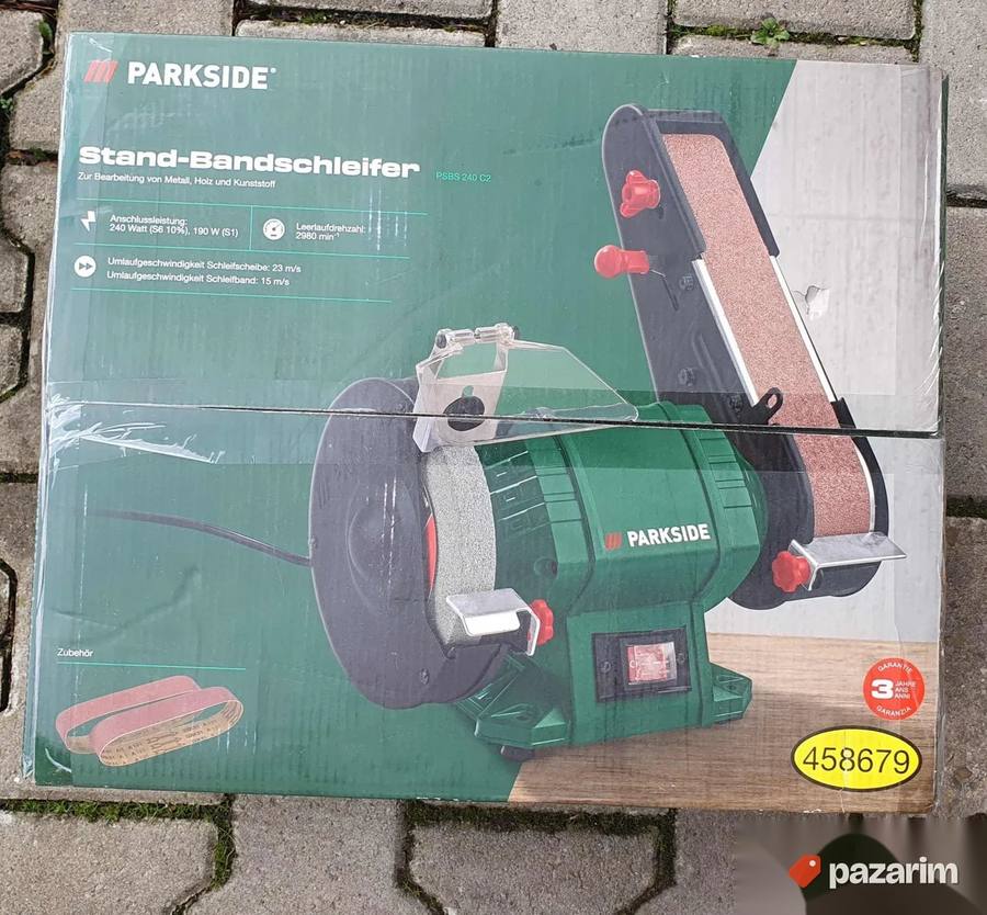 Parkside stona brusilica 2u1 (traka + točak) NOVO 2
