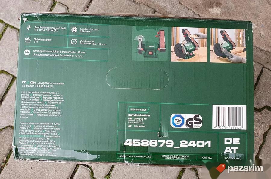 Parkside stona brusilica 2u1 (traka + točak) NOVO 3