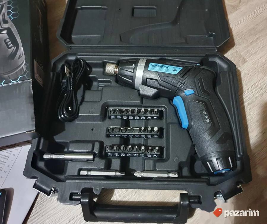 Akumulatorski odvijač Mannesmann, sa bitovima, usb punjač 3