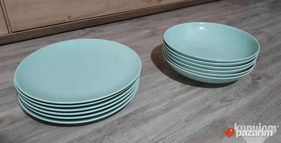 Ikea set tanjira 6 plitkih i 6 dubokih 6