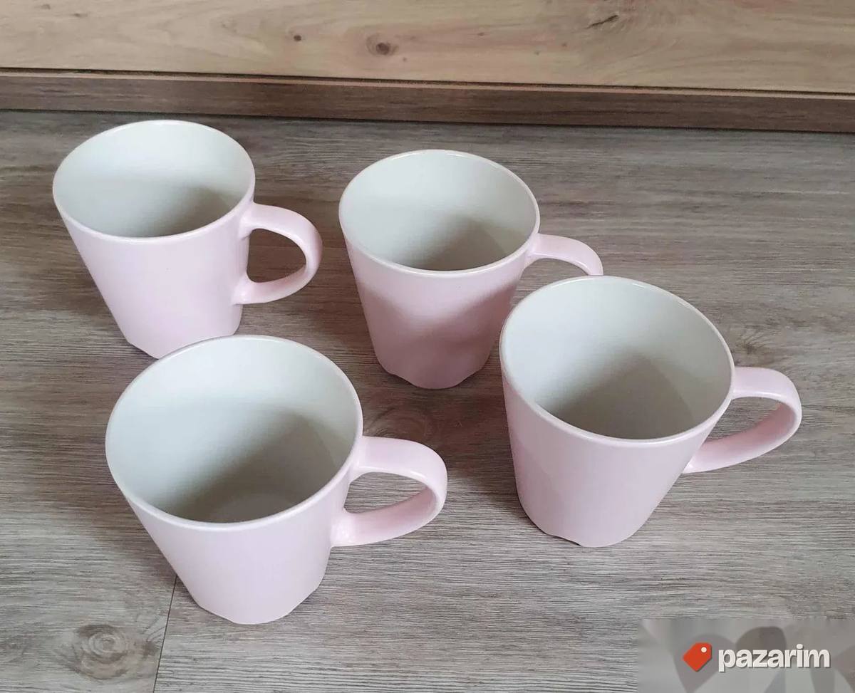IKEA šolje set 4 kom nežno roze 1