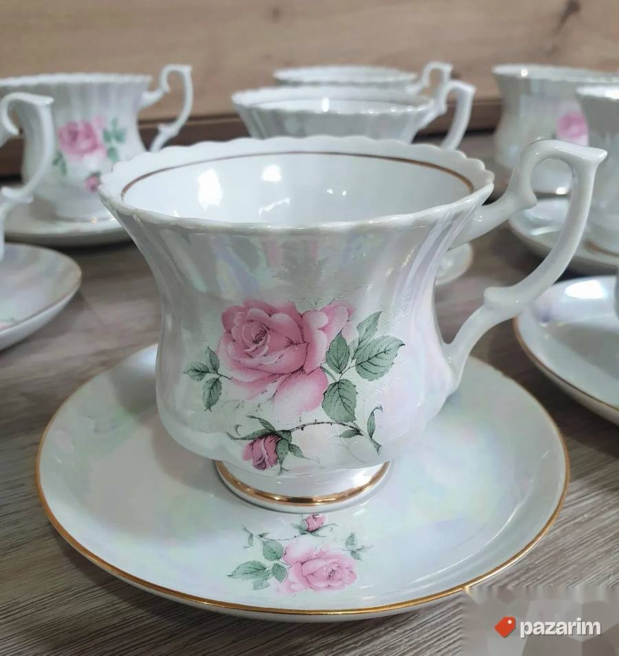 Prelep porcelanski servis za kafu/čaj za 12 osoba 2