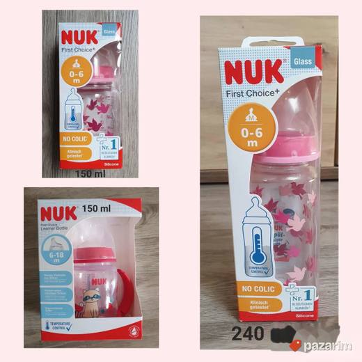 NUK flašice za bebe 150 ml i 240 ml, novo
