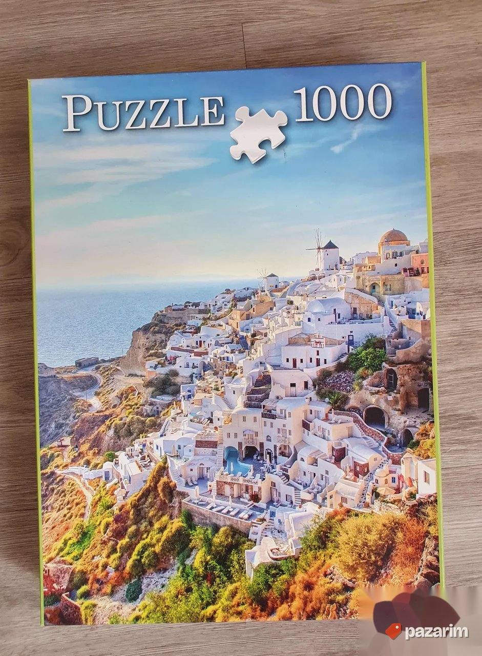 2 velike slagalice od 1000 delova – Santorini i Leopard 1